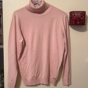 Calvin Klein Beige Mauve Ribbed Turtleneck Long Sleeve Pullover Sweater
Size L